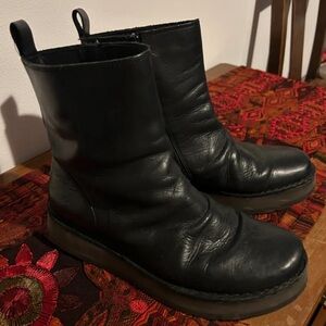 Fly London Black Leather Women's Boots